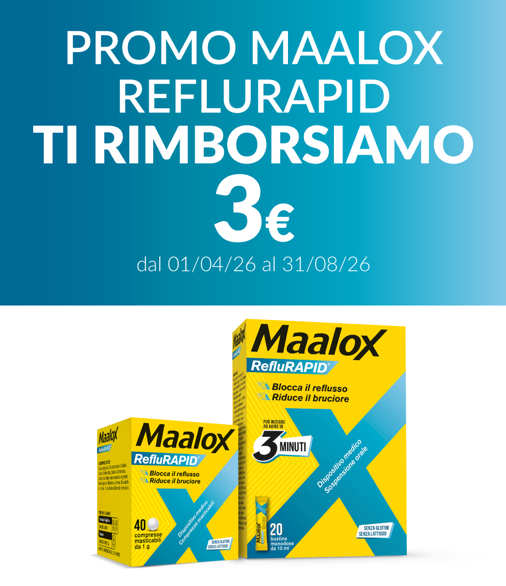 Promo Maalox RefluRapid - ti rimborsiamo 3€ - dal 01/04/26 al 31/08/26